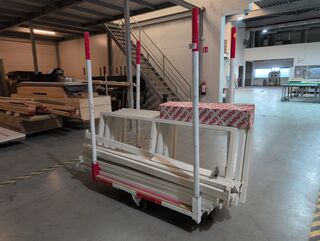 Metalen frame in transportkar